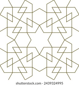 Seamless geometric ornament based on traditional arabic art.Brown color lines.Great design for fabric,textile,cover,wrapping paper,background.Fine lines.