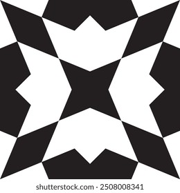 Seamless geometric ornament based on traditional islamic art. Single pattern .Black and white figures . Great design for fabric,textile,cover,wrapping paper,background.