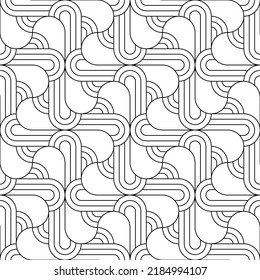 Seamless geometric ornament .Black color lines.Great design for fabric,textile,cover,wrapping paper,background.