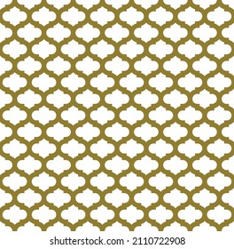 Seamless geometric ornament .Brown color lines. Based on arabic motif .Thick lines.