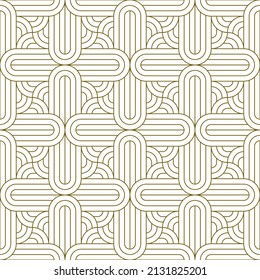 Seamless geometric ornament .Brown color lines.Great design for fabric,textile,cover,wrapping paper,background.