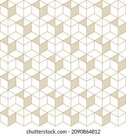 Seamless geometric ornament. Geometric brown squares on a white background. Vector illustration