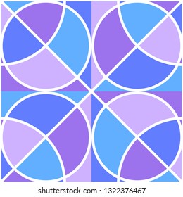 Seamless geometric ornament with circles. Vector drawing.