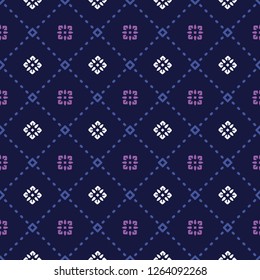 Seamless geometric ornament colorful vector pattern.