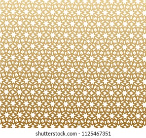 Seamless geometric ornament. Islamic pattern. arabic, east ornament, indian ornament, persian motif, 3D.  Ramadan Kareem gold greeting card, banner. geometric ornate, shining vector illustration.