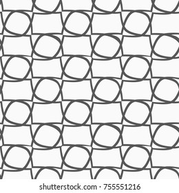 Seamless geometric ornament from a loop tape. Vector abstract mesh pattern. Modern repeating texture.
