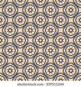 Seamless geometric ornament on background. Wallpaper pattern
