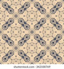 Seamless geometric ornament on background. Wallpaper pattern