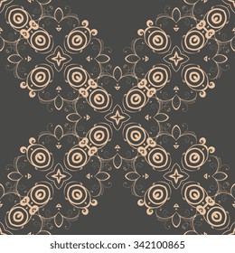 Seamless geometric ornament on background. Wallpaper pattern