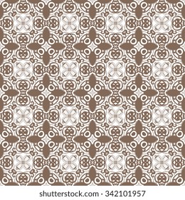 Seamless geometric ornament on background. Wallpaper pattern