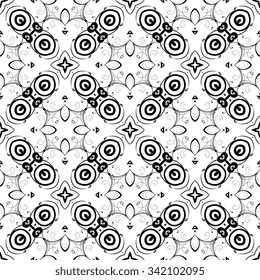 Seamless geometric ornament on background. Wallpaper pattern