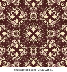 Seamless geometric ornament on background. Wallpaper pattern