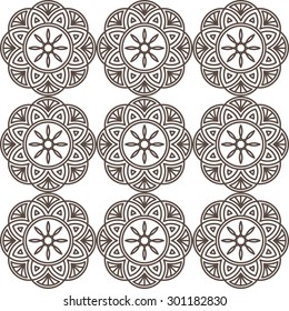 Seamless geometric ornament. Pattern can be used for wallpaper, textures