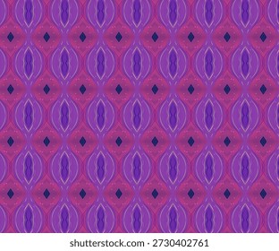 Padrão de ornamento geométrico perfeito em tons roxos, fundo de simetria abstrata com formas decorativas, perfeito para têxteis, papéis de parede e design moderno.