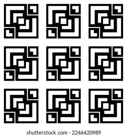 Seamless geometric ornamental pattern. Abstract monochromatic background. Luxury pattern. Modern monochromatic stylish texture. 