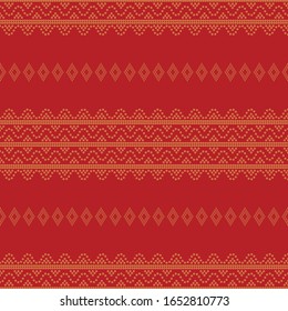Seamless geometric ornamental pattern background. seamless traditional textile bandhani sari border. creative seamless indiant bandhani textures border design