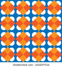 Seamless geometric ornamental pattern. Floor tile pattern. Abstract background texture.