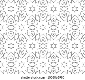 Seamless geometric ornamental vector pattern