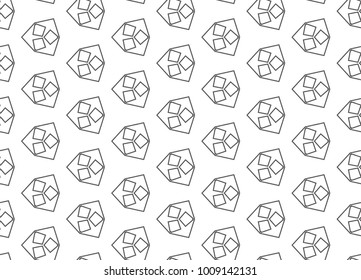 Seamless geometric ornamental vector pattern
