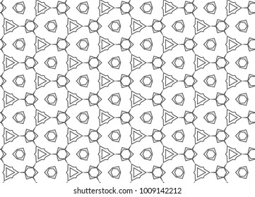 Seamless geometric ornamental vector pattern
