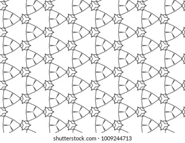 Seamless geometric ornamental vector pattern