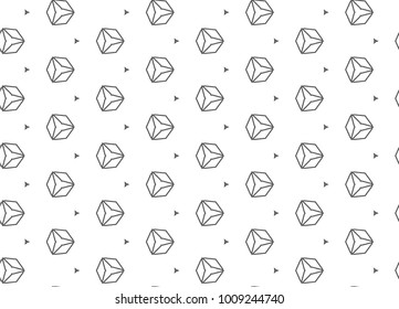 Seamless geometric ornamental vector pattern