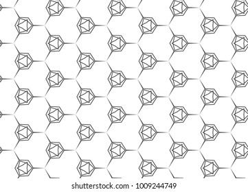 Seamless geometric ornamental vector pattern