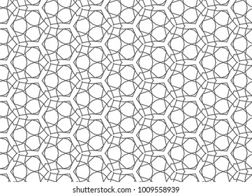 Seamless geometric ornamental vector pattern