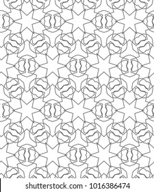Seamless geometric ornamental vector pattern
