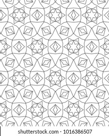 Seamless geometric ornamental vector pattern