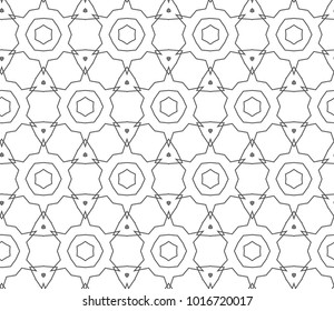 Seamless geometric ornamental vector pattern