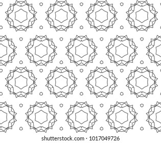 Seamless geometric ornamental vector pattern