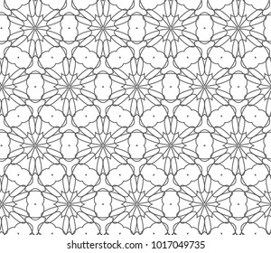 Seamless geometric ornamental vector pattern