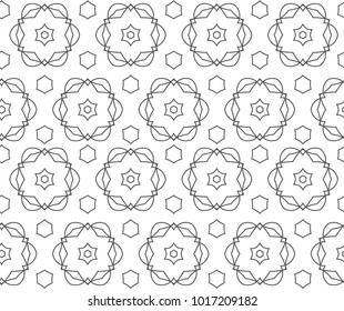 Seamless geometric ornamental vector pattern