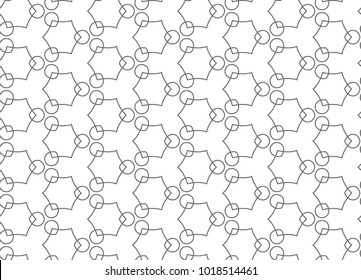 Seamless geometric ornamental vector pattern