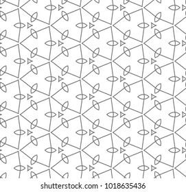 Seamless geometric ornamental vector pattern
