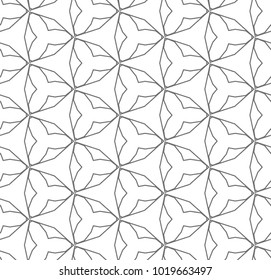 Seamless geometric ornamental vector pattern