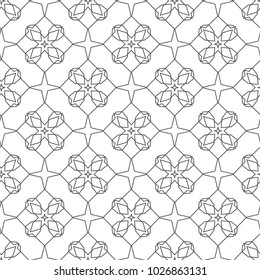 Seamless geometric ornamental vector pattern