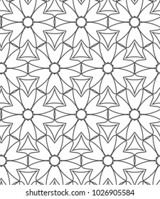 Seamless geometric ornamental vector pattern