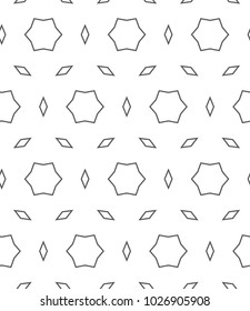 Seamless geometric ornamental vector pattern