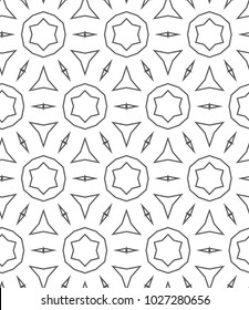 Seamless geometric ornamental vector pattern
