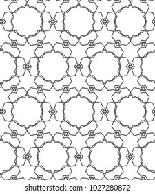 Seamless geometric ornamental vector pattern