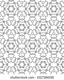 Seamless geometric ornamental vector pattern