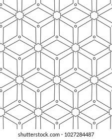 Seamless geometric ornamental vector pattern