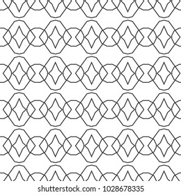 Seamless geometric ornamental vector pattern