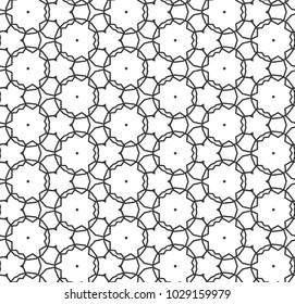 Seamless geometric ornamental vector pattern