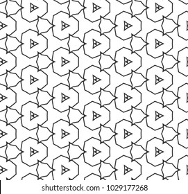 Seamless geometric ornamental vector pattern
