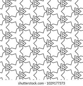 Seamless geometric ornamental vector pattern