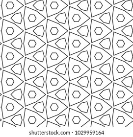Seamless geometric ornamental vector pattern