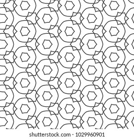 Seamless geometric ornamental vector pattern